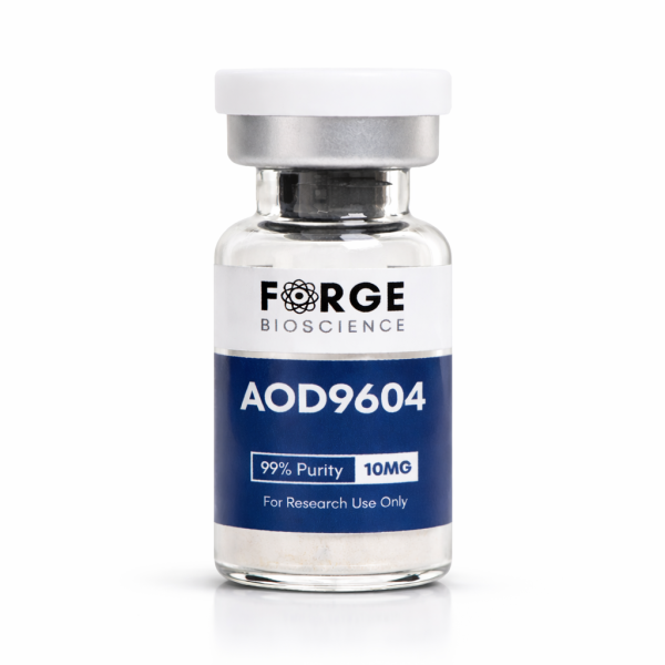 AOD9604 10mg research-grade peptide vial